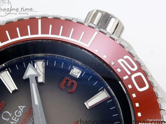 0313 Premium SEAMASTER PLANET OCEAN 6000M ULTRA DEEP 45.5MM SS TF 1:1 BEST EDITION GRAY DIAL ORANGE BEZEL ON RUBBER STRAP A 7761